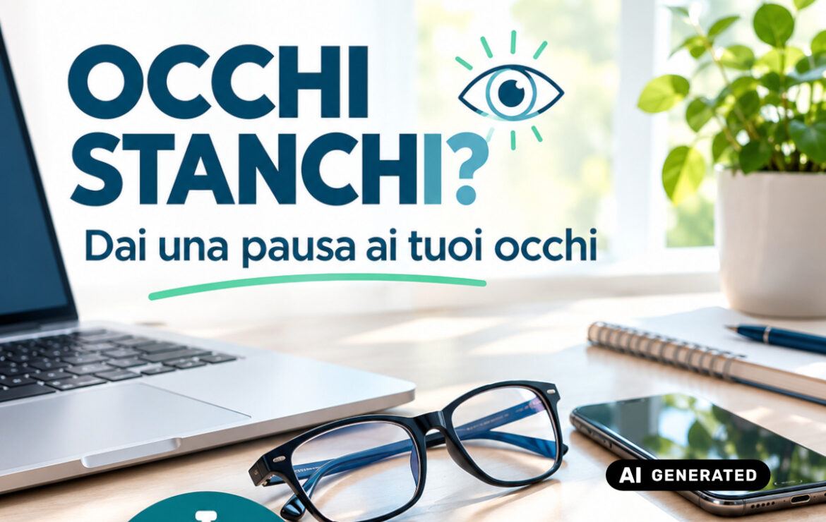 Occhi stanchi dopo smartphone e computer