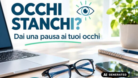 Occhi stanchi dopo smartphone e computer